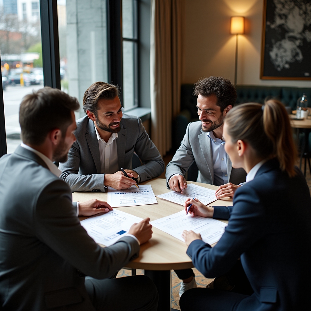 Účastníci workshopu diskutující franchisový obchodní model